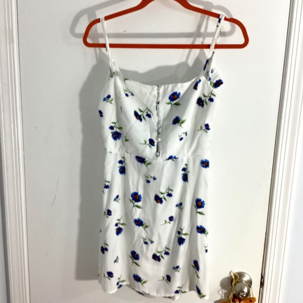 LOTTIE MOSS WOMAN SIZE SMALL FLORAL MINI DRESS DOUBLE TIE BACK